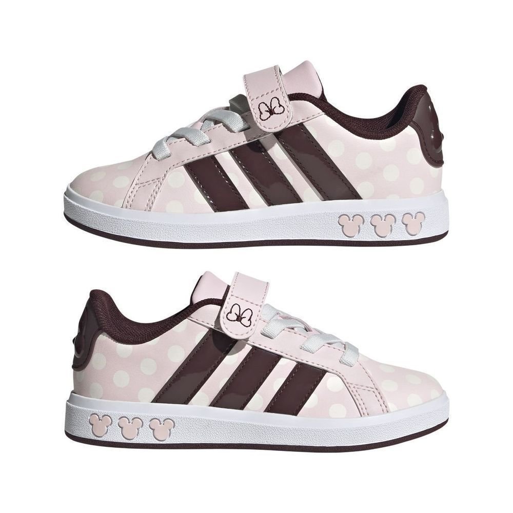 Tênis Juvenil Adidas Grand Court Minnie El K JR8133 Rosa Claro/Bordo 9