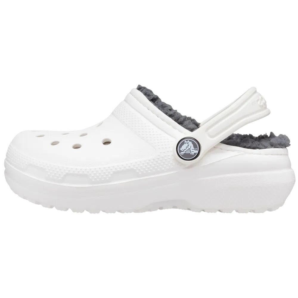 Sandália Infantil Crocs Classic Lined Clog T 207009-10M Branco/Cinza 2