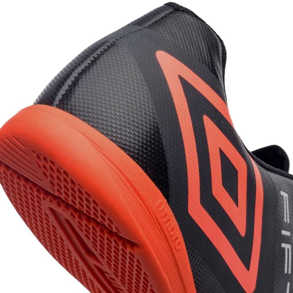 Chuteira Umbro Futsal Fifty VI League Masc U01FB00334-102 Preto/Vermelho 8