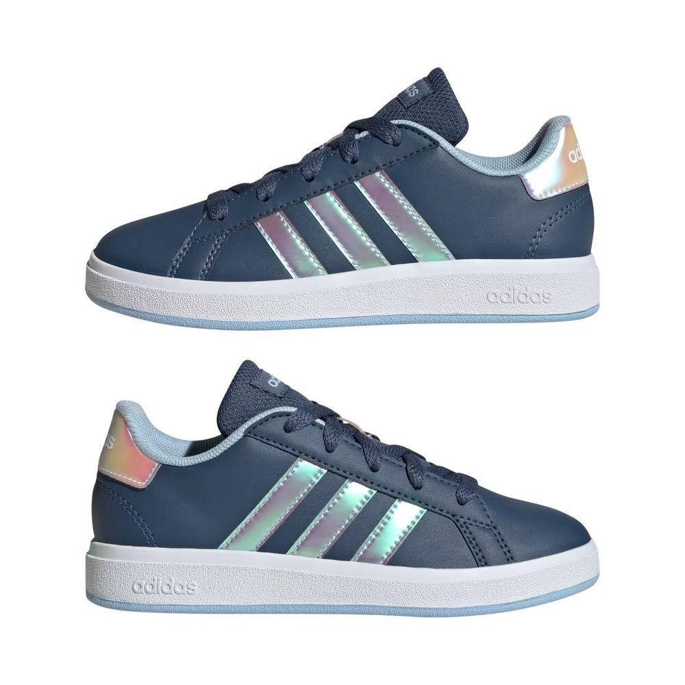 Tênis Juvenil Adidas Grand Court JR6095 Azul Marinho 5