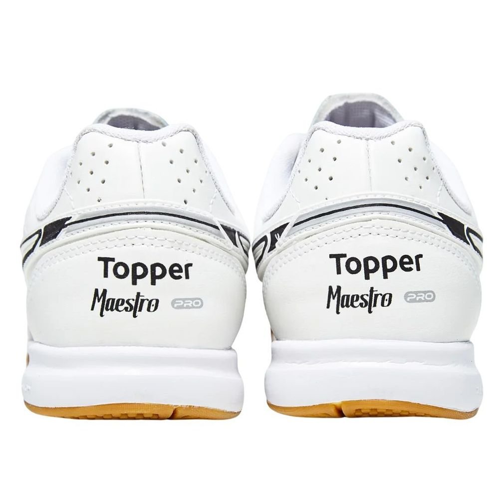 Chuteira Topper Futsal Maestro Pro V Masculina TP05310002 Branco/Preto 4
