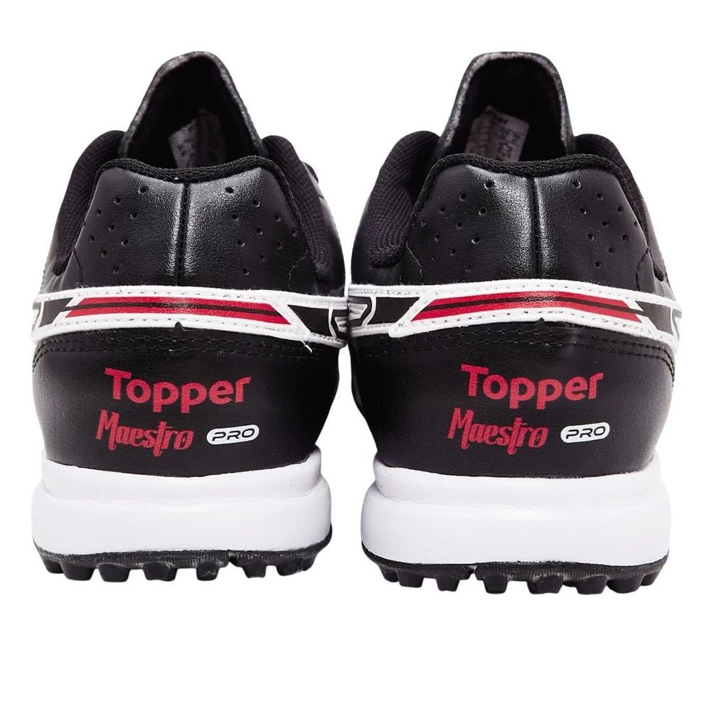 Chuteira Topper Society Maestro Pro V Masculina TP05320001 Preto/Branco 6
