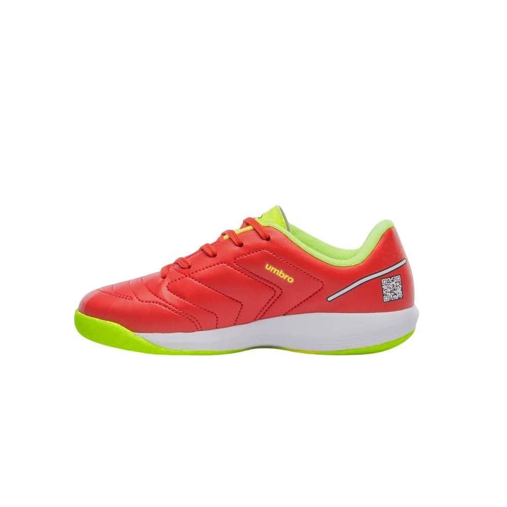 Chuteira Juvenil Umbro Futsal Billy Br Jr U07FB00297-462 Vermelho/Amarelo 2