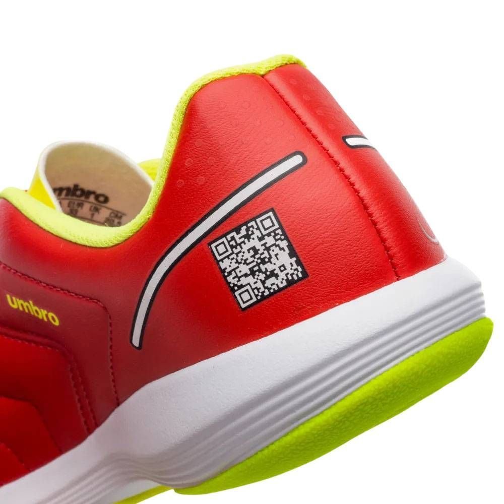 Chuteira Juvenil Umbro Futsal Billy Br Jr U07FB00297-462 Vermelho/Amarelo 8