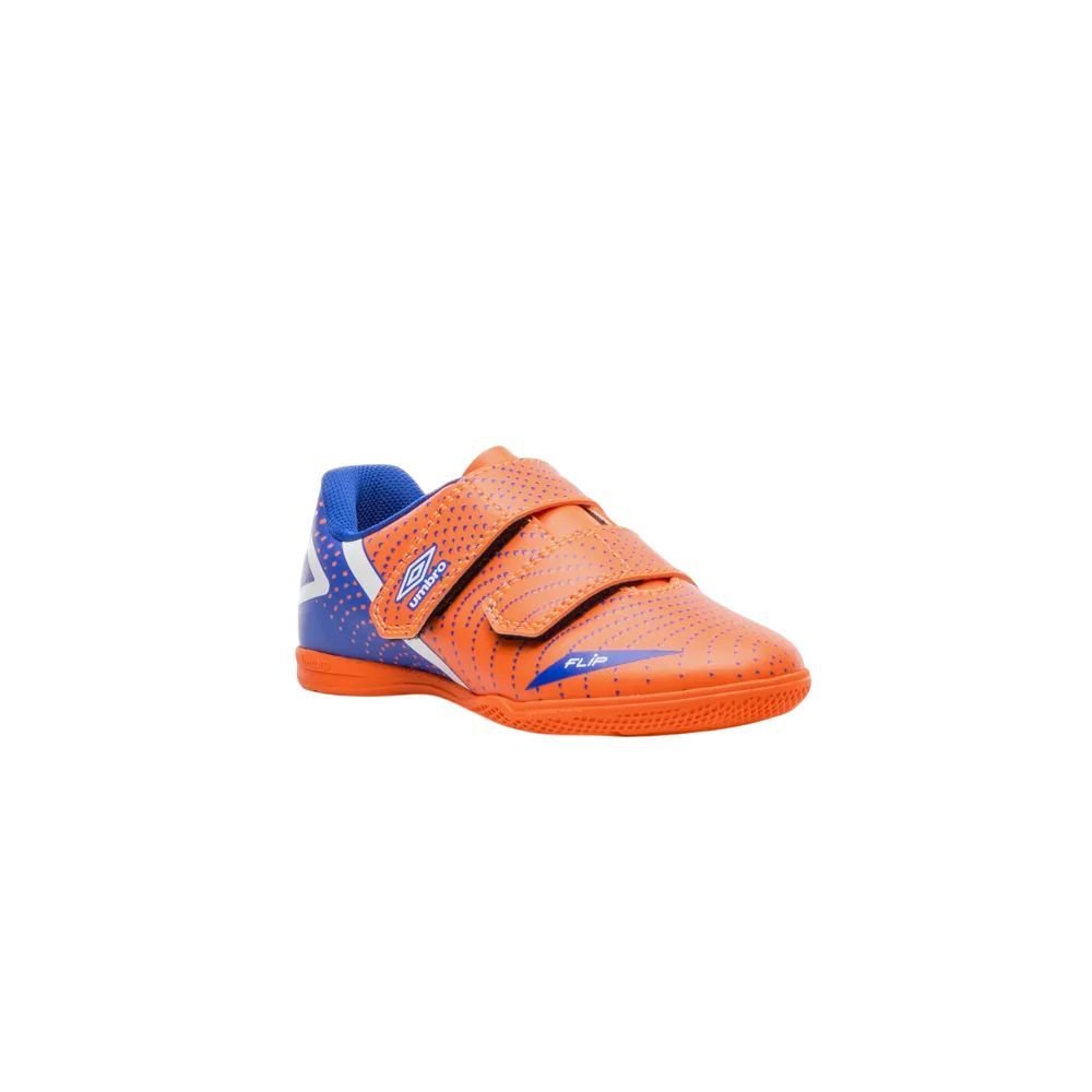 Chuteira Infantil Umbro Futsal Flip Kids U07FB00193-632 Laranja/Azul 3
