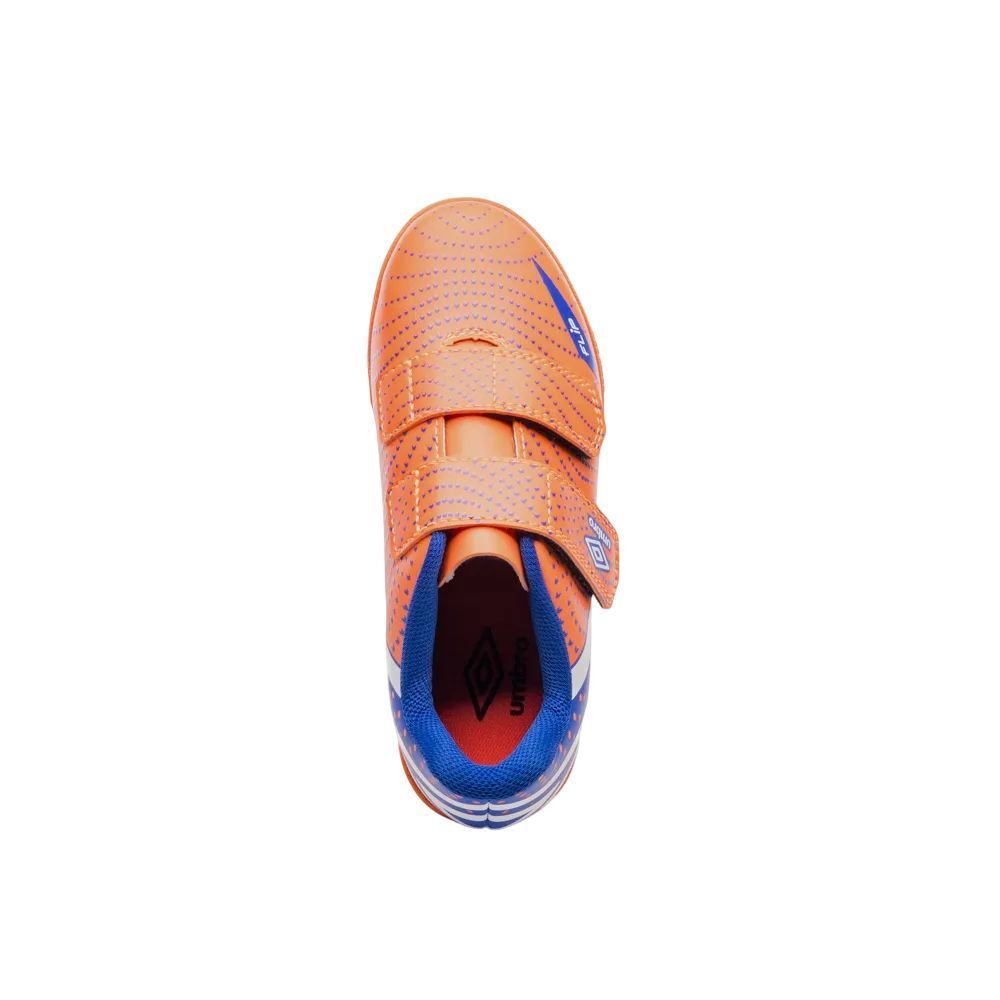 Chuteira Infantil Umbro Futsal Flip Kids U07FB00193-632 Laranja/Azul 4
