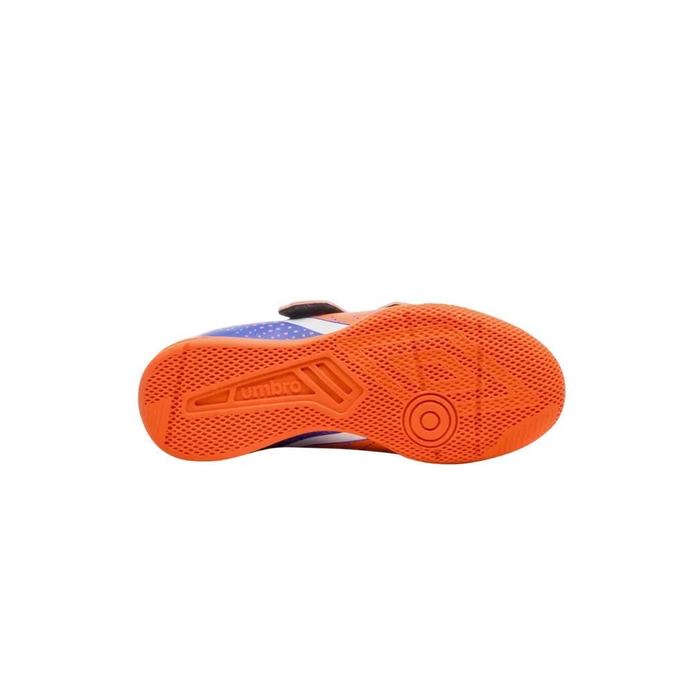 Chuteira Infantil Umbro Futsal Flip Kids U07FB00193-632 Laranja/Azul 5