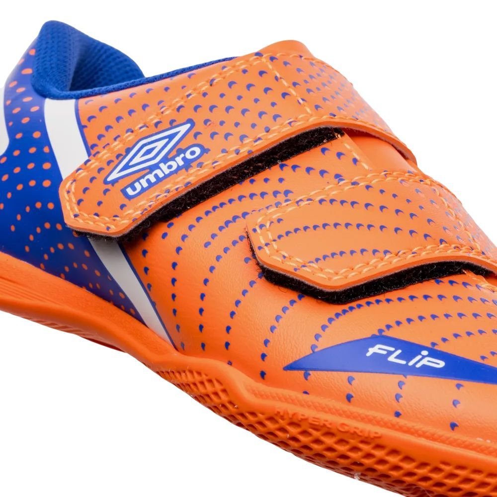 Chuteira Infantil Umbro Futsal Flip Kids U07FB00193-632 Laranja/Azul 7