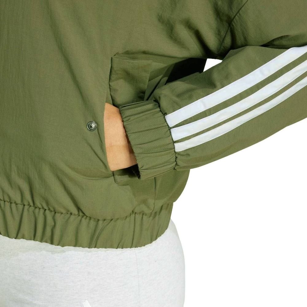 Jaqueta Adidas Bomber 3 Stripes Feminina JD5320 Verde 5