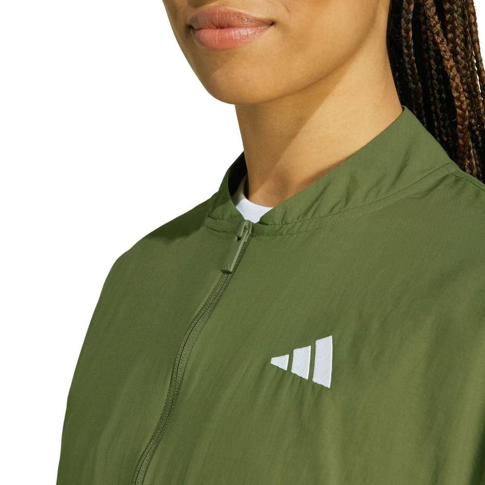 Jaqueta Adidas Bomber 3 Stripes Feminina JD5320 Verde 6