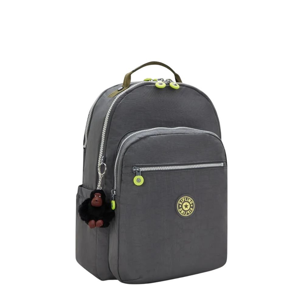 Mochila Kipling Seoul Lap Unissex I42751DX Chumbo/Amarelo 2