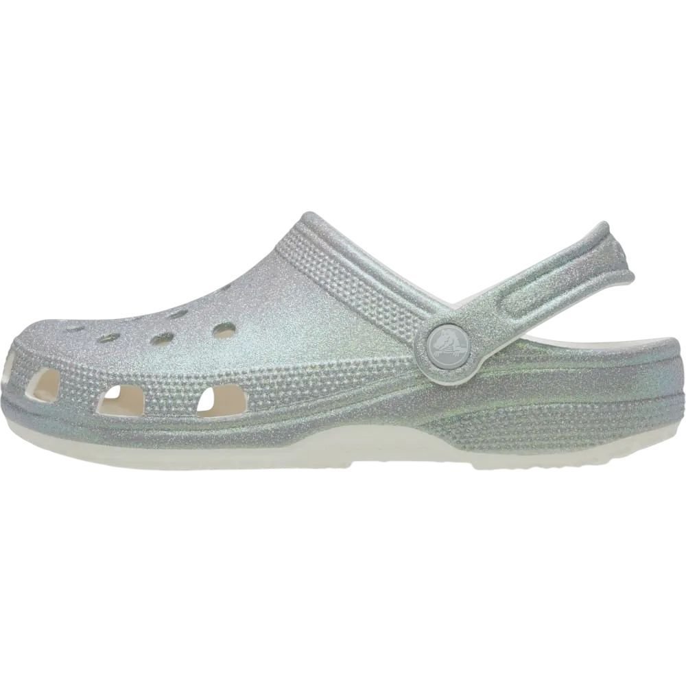 Sandália Crocs Iridescent Glitter Clog Unissex 211005-100 Prata 2