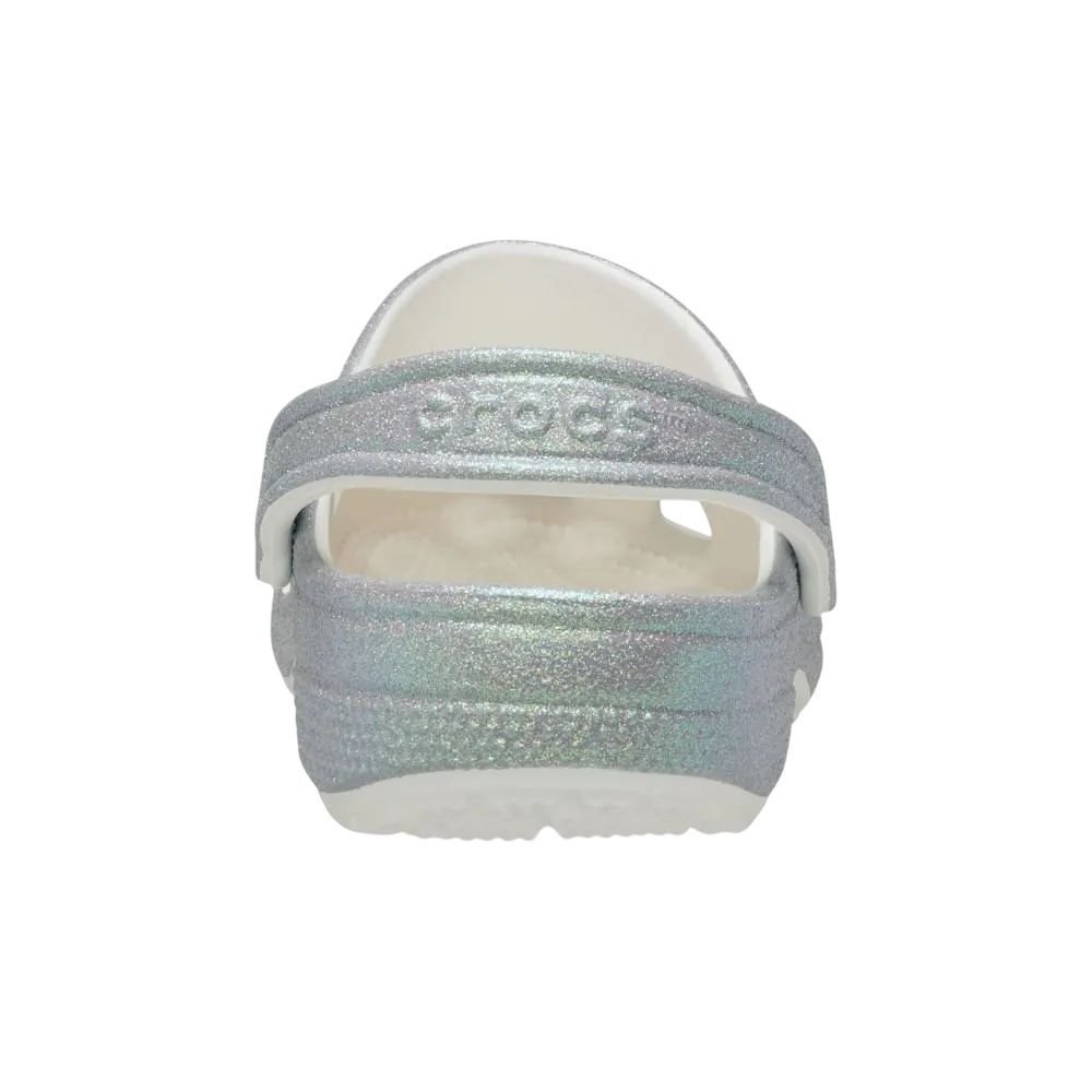 Sandália Crocs Iridescent Glitter Clog Unissex 211005-100 Prata 5