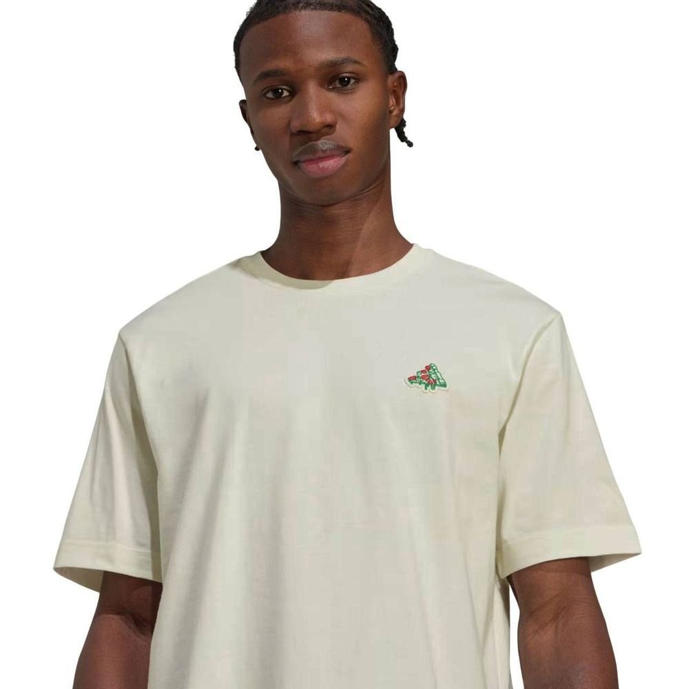 Camiseta Adidas M/C Mini Pizza Graphic Masculina JM6481 Bege