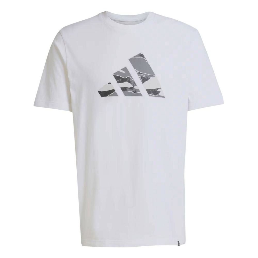 Camiseta Adidas M/C Camo Logo Masculina JM6380 Branco/Cinza 3