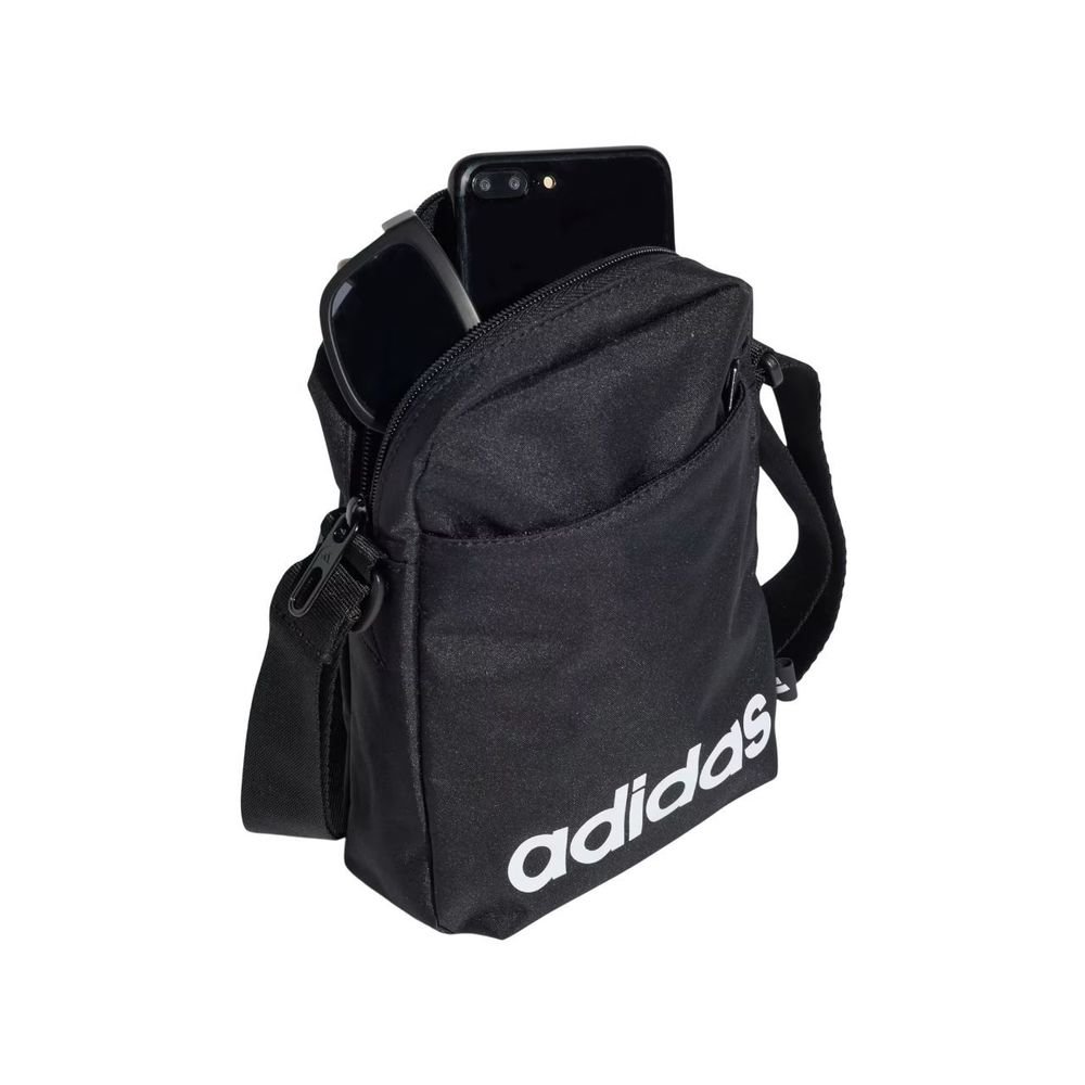 Bolsa Adidas Organizer Linear Unissex JE8341 Preto/Branco 3