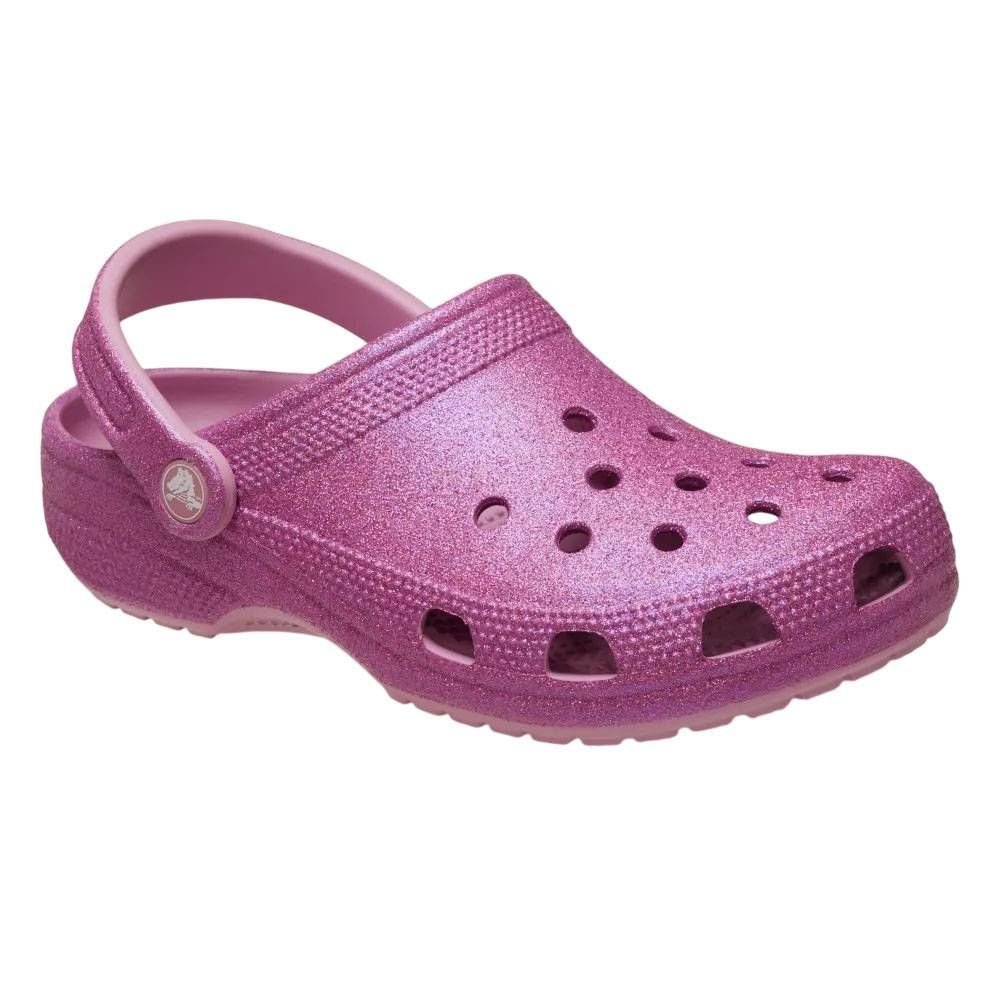 Sandália Crocs Classic Iridescent Glitter Feminino 211005-5BX Rosa 3
