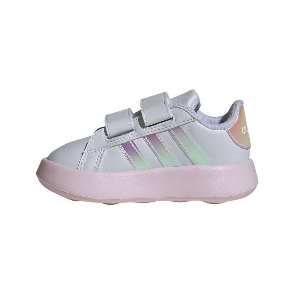 Tênis Infantil Adidas Grand Court JQ5657 Branco/Rosa Claro 2