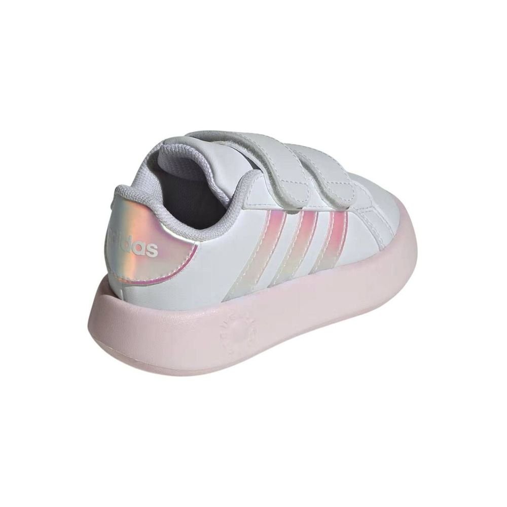 Tênis Infantil Adidas Grand Court JQ5657 Branco/Rosa Claro 3