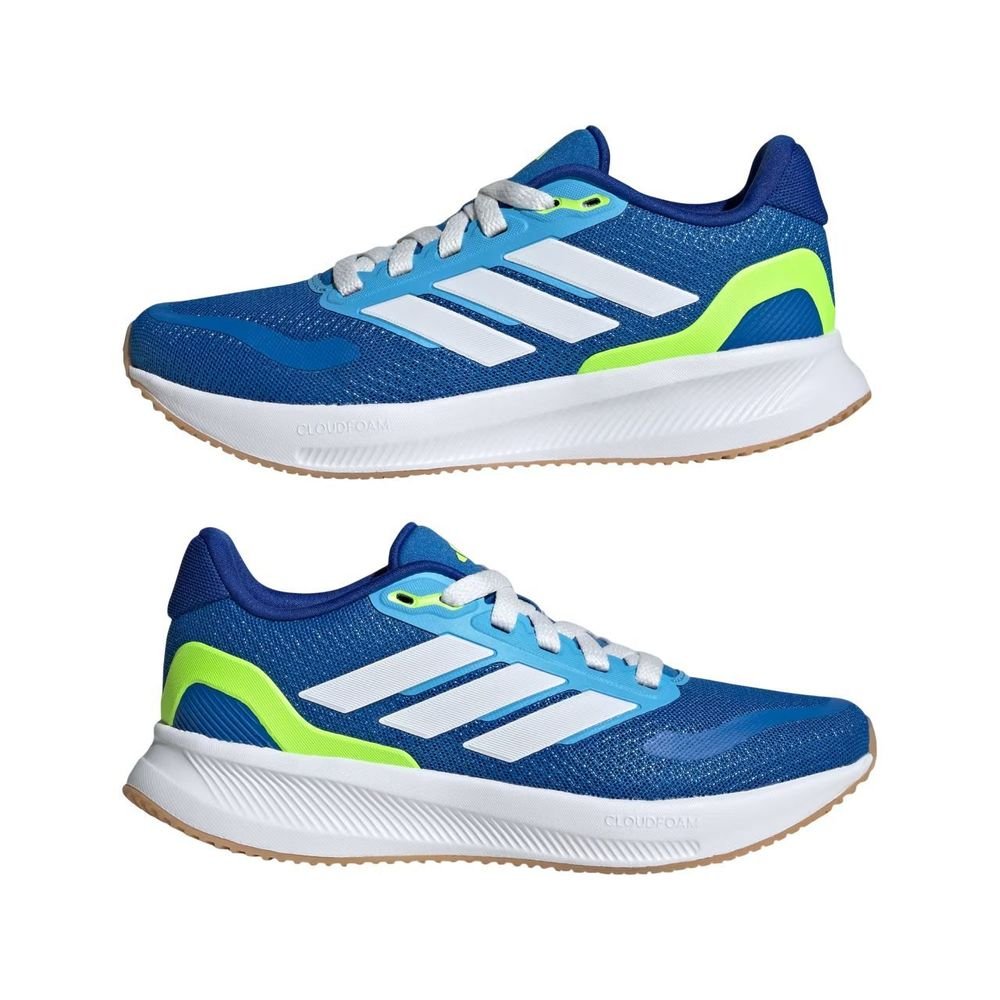 Tênis Juvenil Adidas Runfalcon JQ8137 Azul/Verde 5