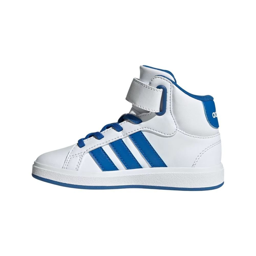 Tênis Juvenil Adidas Grand Court Mid JR0800 Branco/Azul 2