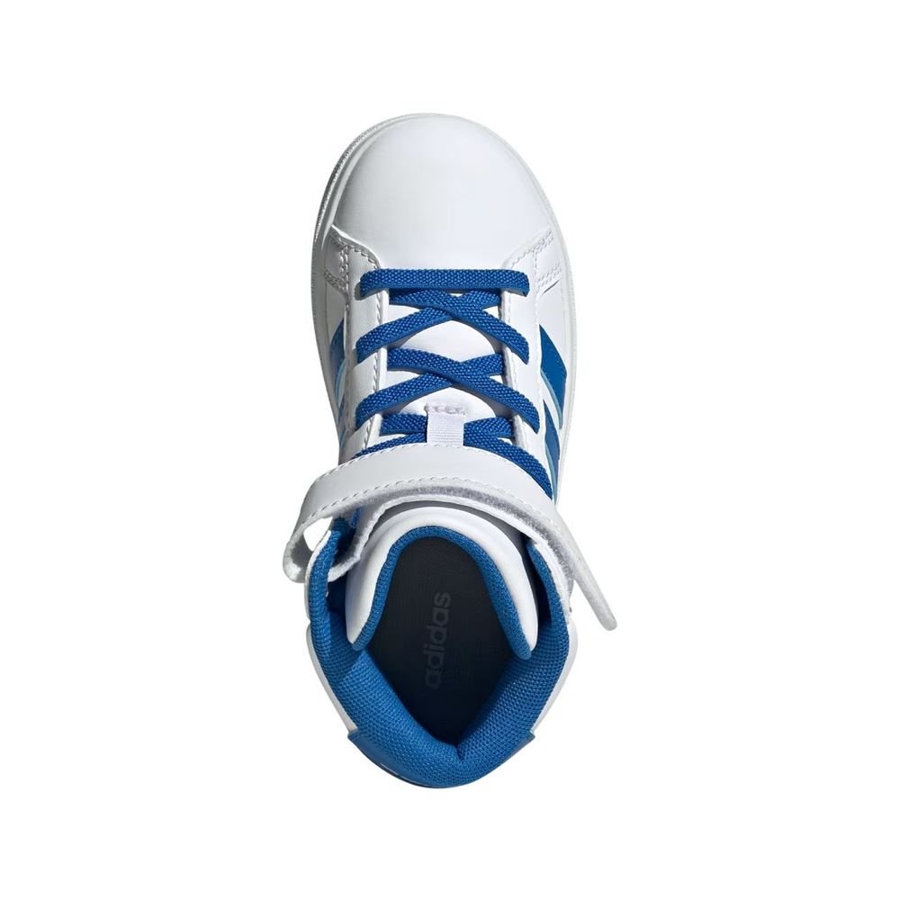Tênis Juvenil Adidas Grand Court Mid JR0800 Branco/Azul 6