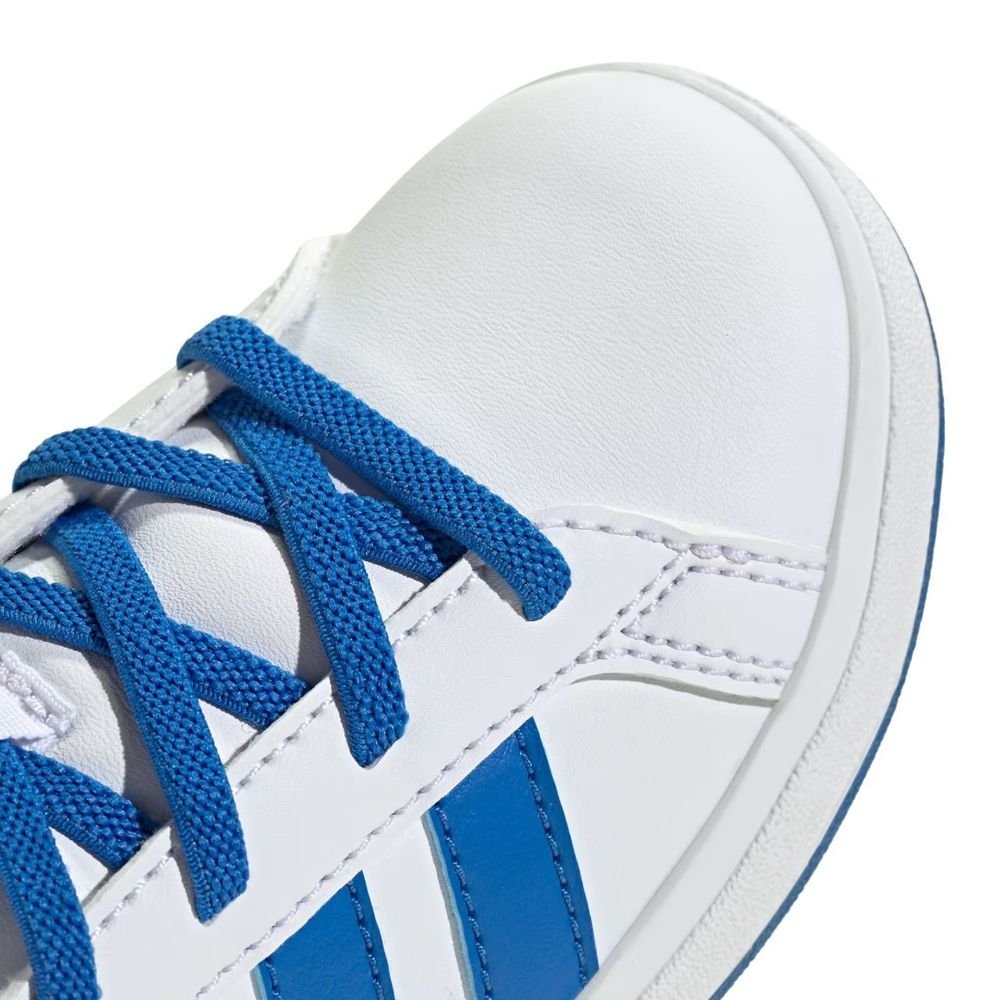 Tênis Juvenil Adidas Grand Court Mid JR0800 Branco/Azul 9