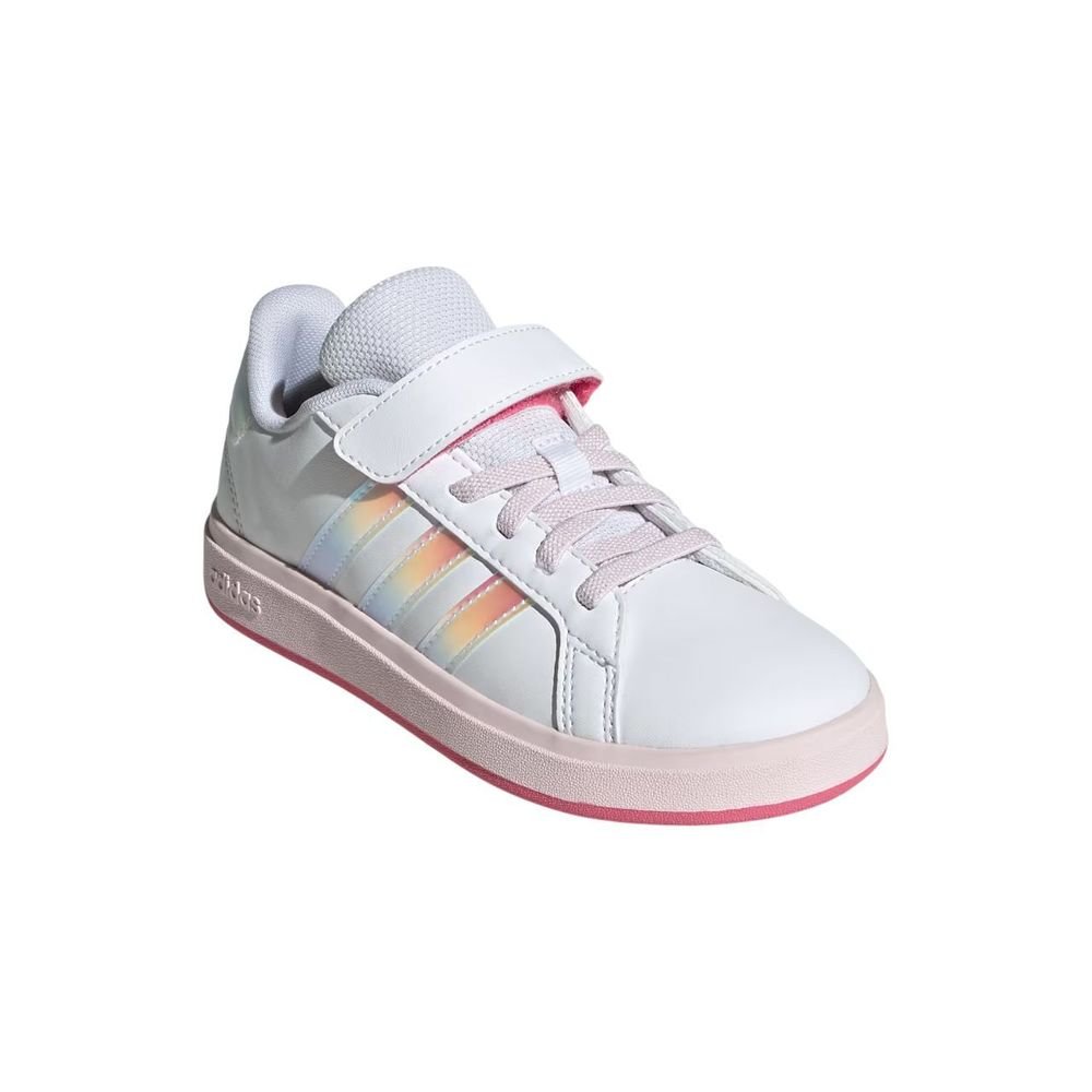 Tênis Juvenil Adidas Grand Court 2.0 JS3939 Branco/Rosa 3