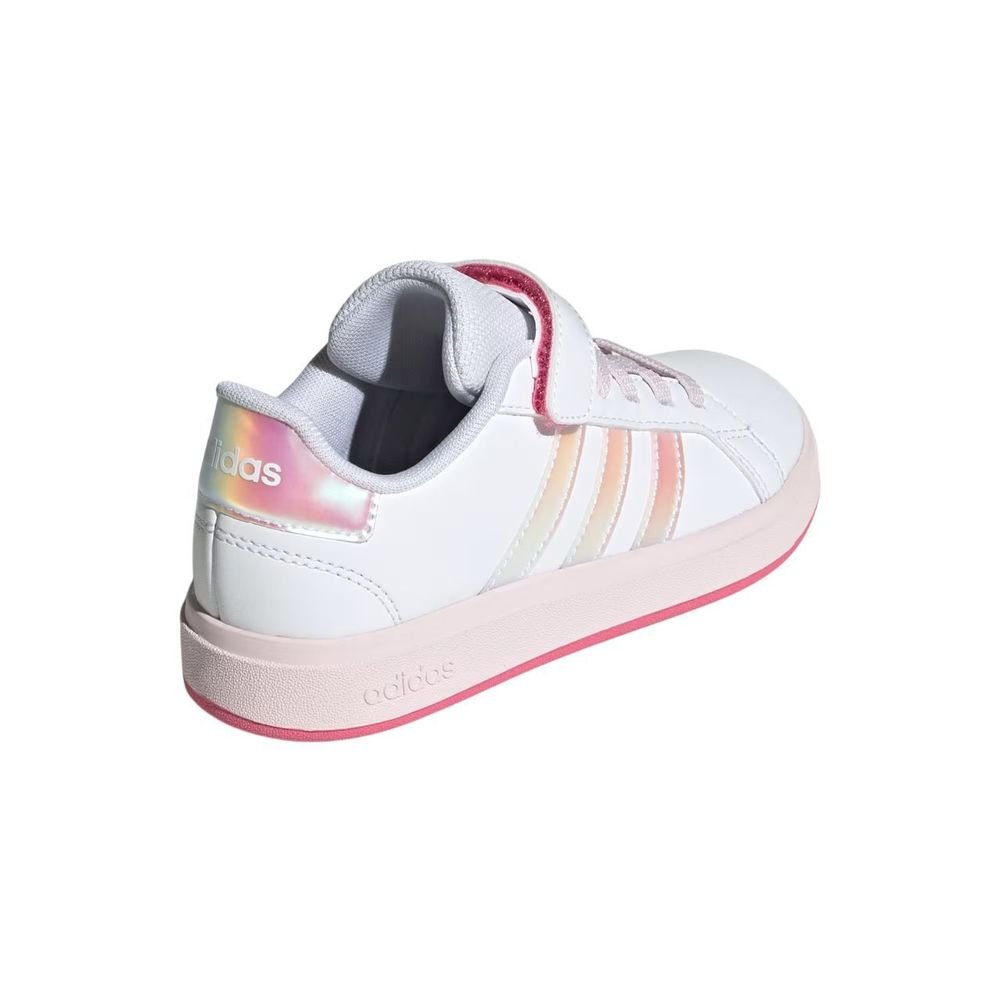 Tênis Juvenil Adidas Grand Court 2.0 JS3939 Branco/Rosa 4