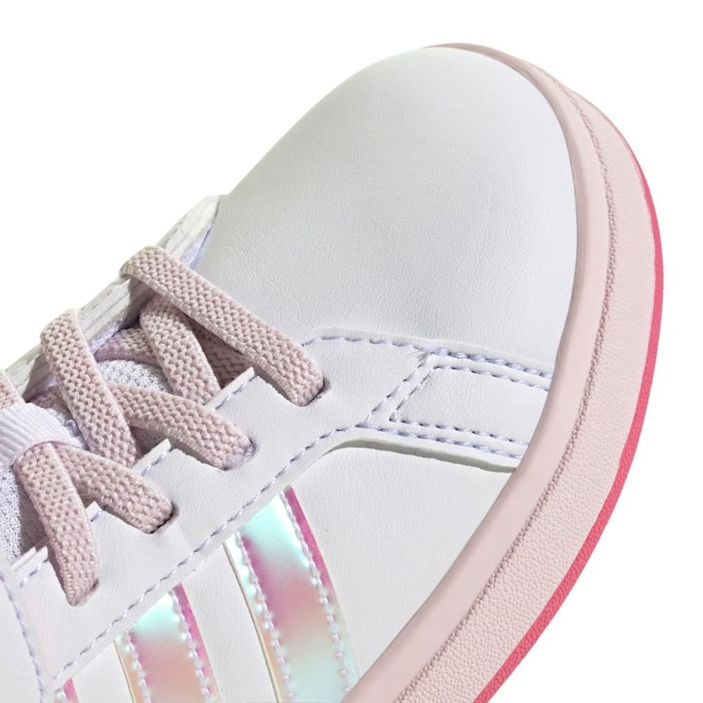 Tênis Juvenil Adidas Grand Court 2.0 JS3939 Branco/Rosa 8