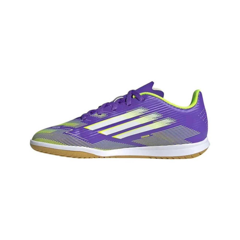 Chuteira Juvenil Adidas Futsal F50 Club JI0042 Roxo/Verde Claro 2