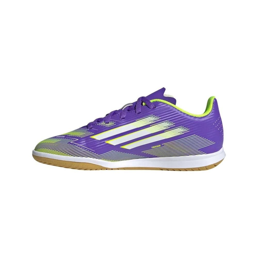 Chuteira Juvenil Adidas Futsal F50 Club JI0042 Roxo/Verde Claro 2
