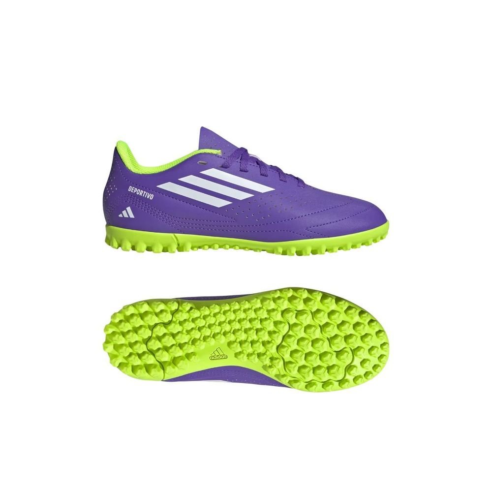 Chuteira Juvenil Adidas Society Deportivo III JS0185 Roxo/Verde 5