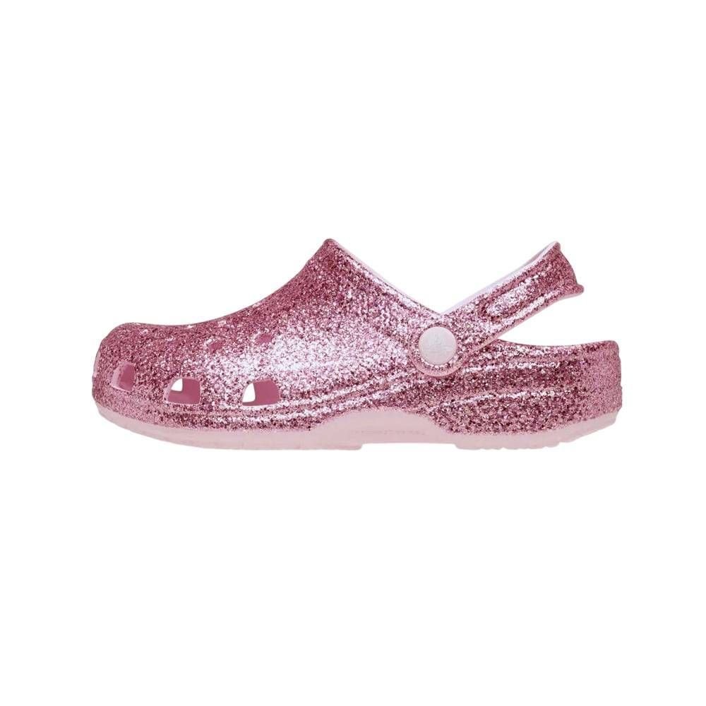 Sandália Inf Crocs Classic Chunky Glitter Clog T 211940-6ZW Rosa 2