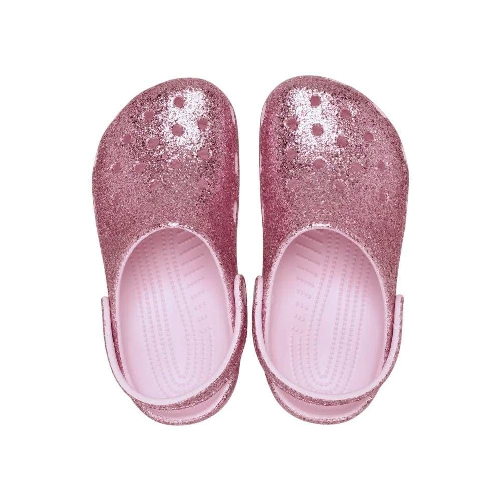 Sandália Inf Crocs Classic Chunky Glitter Clog T 211940-6ZW Rosa 5