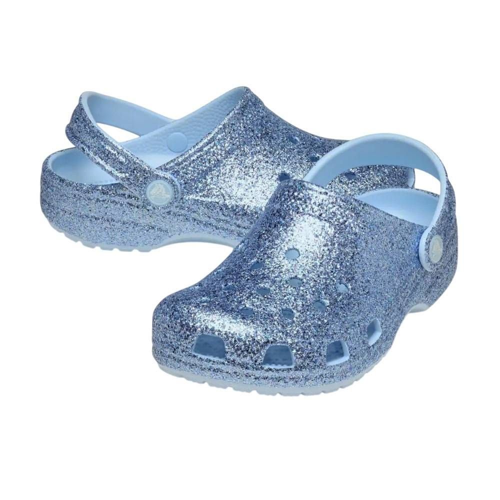 Sandália Juvenil Crocs Classic Chunky Glitter Cg K 211939-4WK Azul 3