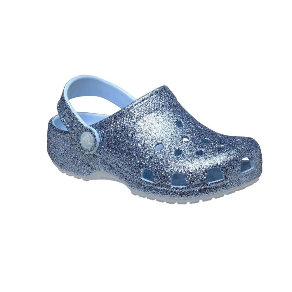 Sandália Inf Crocs Classic Chunky Glitter Clog T 211940-4WK Azul 3