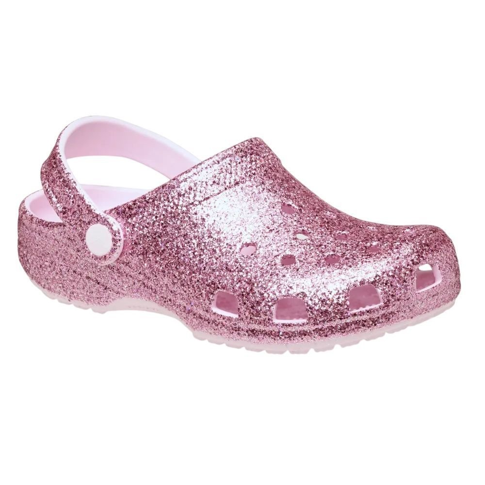 Sandália Juvenil Crocs Classic Chunky Glitter Cg K 211939-6ZW Rosa 3