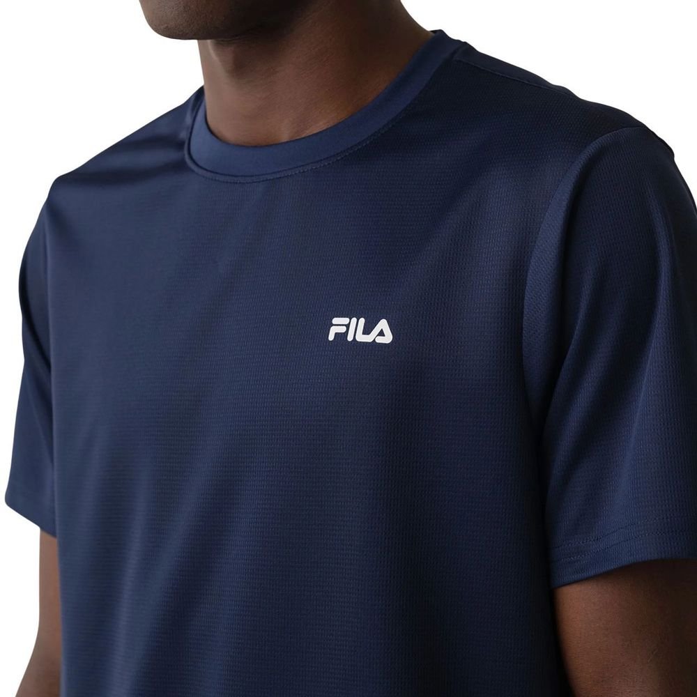 Camiseta Fila M/C Basic Sports II Masculina F11AT00721-729 Azul Marinho/Branco 3