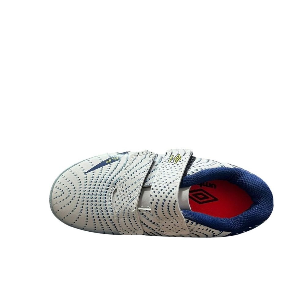 Chuteira Infantil Umbro Futsal Flip Kids U07FB00193-276 Branco/Azul 6