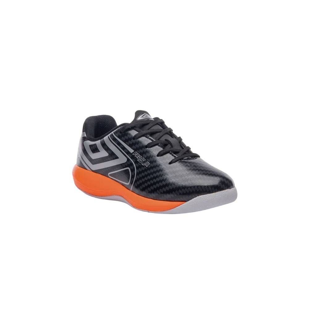 Chuteira Juvenil Umbro Futsal Pro 5 Jr U07FB00092-186 Preto/Laranja 3