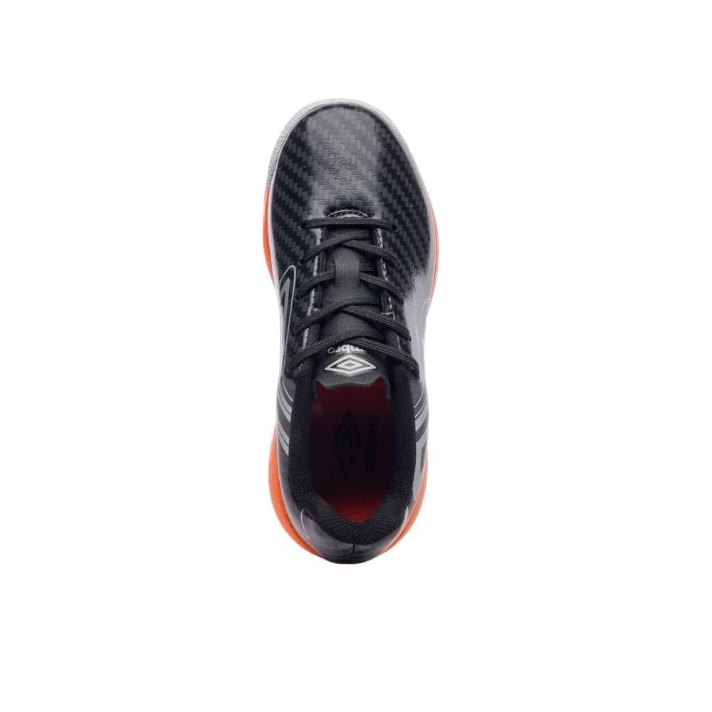 Chuteira Juvenil Umbro Futsal Pro 5 Jr U07FB00092-186 Preto/Laranja 4