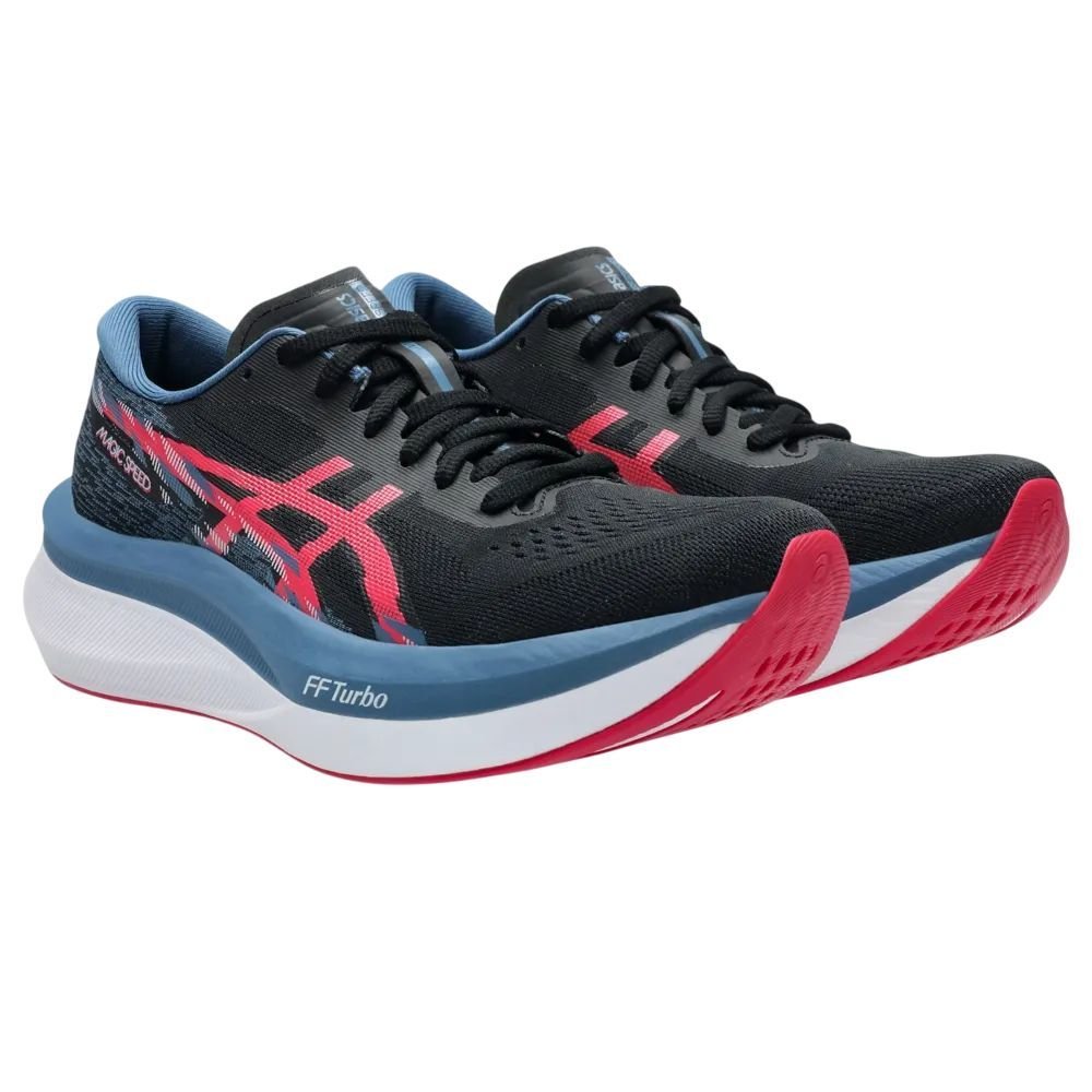 Tênis Asics Magic Speed 4 Feminino 1012B676-001 Preto/Rosa/Azul 3