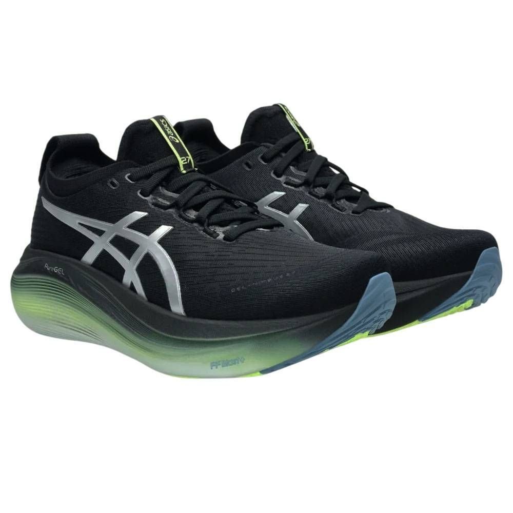 Tênis Asics Gel Nimbus 27 Luxe Feminino 1012B816-001 Preto/Verde 3