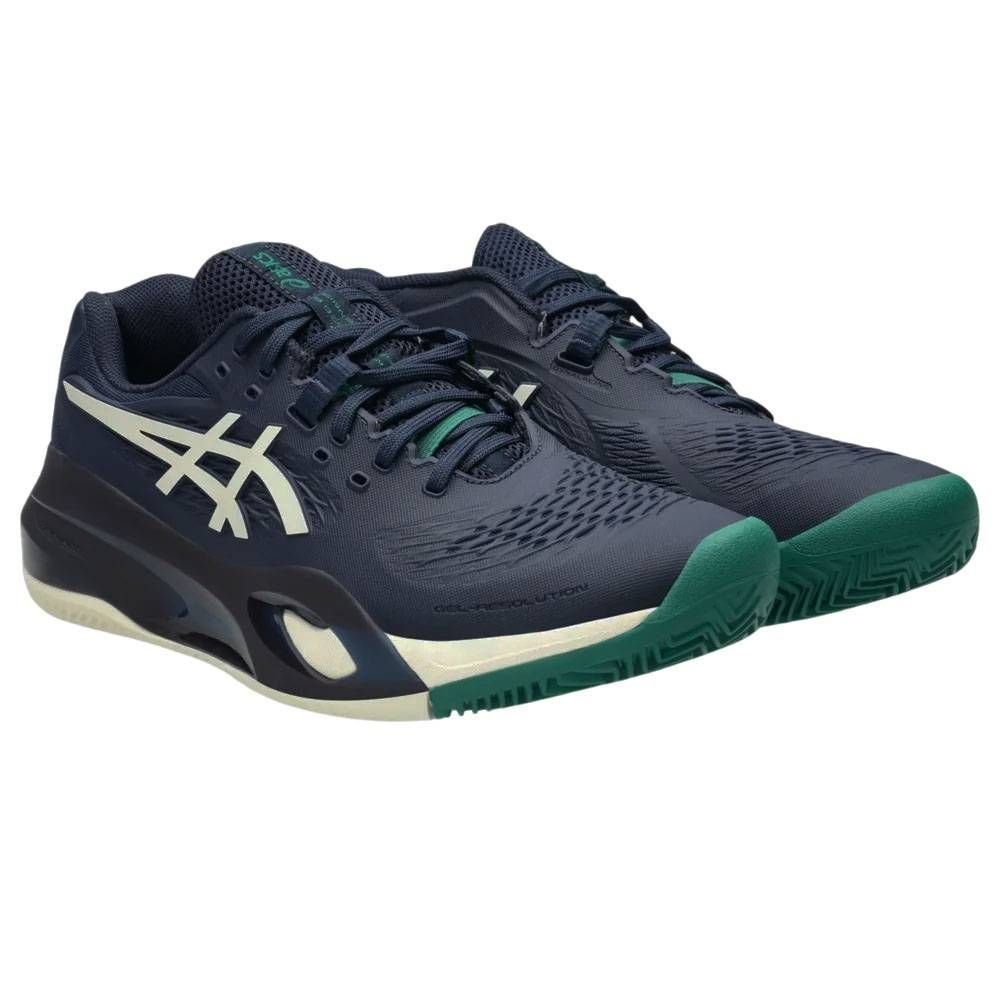 Tênis Asics Gel Resolution X Clay Masculino 1041A485-400 Azul Marinho/Verde Escuro 3