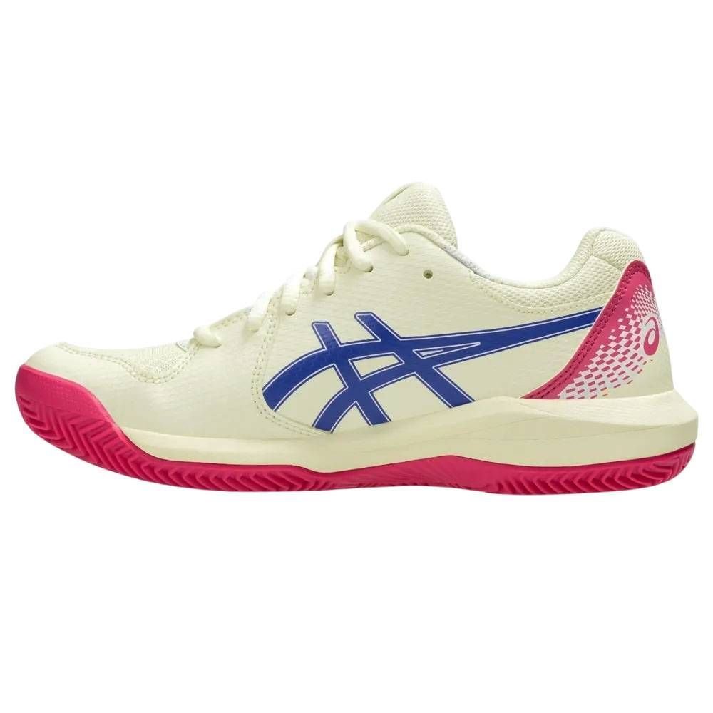 Tênis Asics Gel Dedicate 8 Clay Feminino 1042A255-105 Creme/Rosa 2