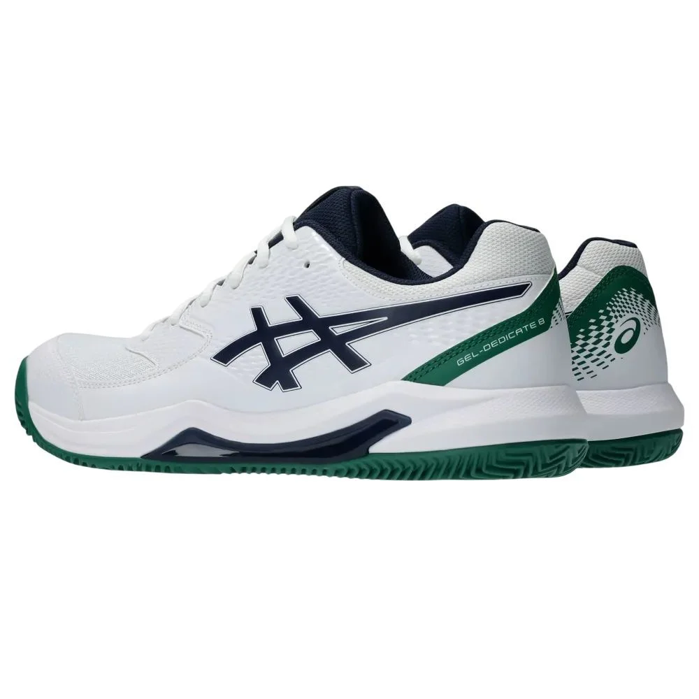 Tênis Asics Gel Dedicate 8 Clay Masculino 1041A448-105 Branco/Verde Escuro 4