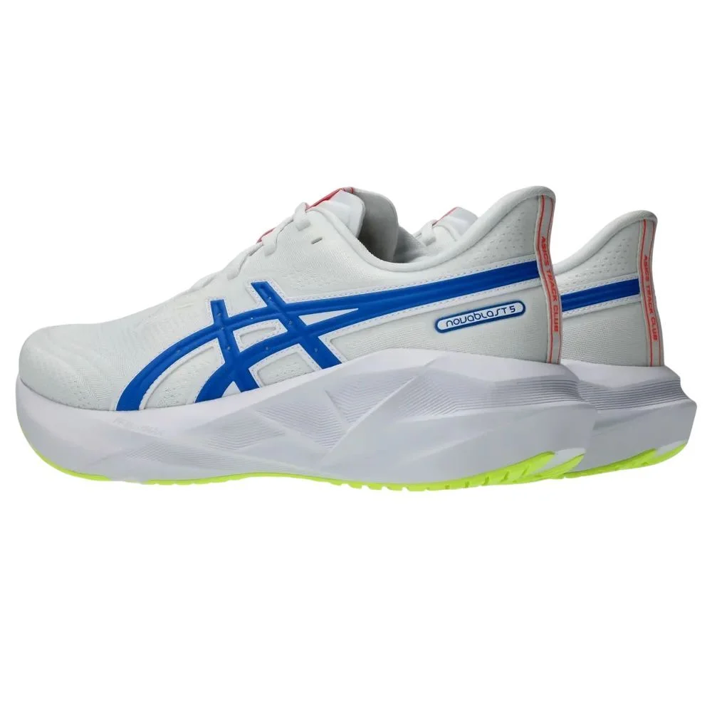 Tênis Asics Novablast 5 Masculino 1011C137-100 Branco/Azul 4