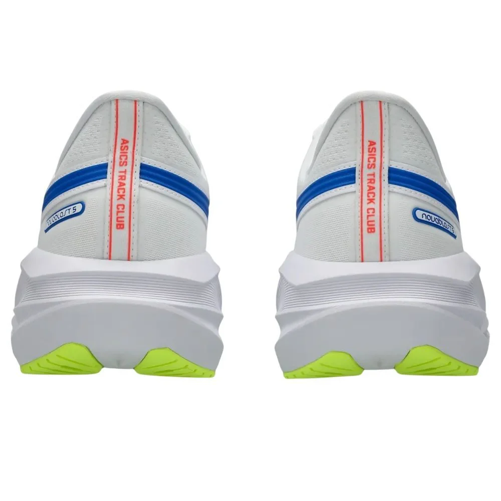 Tênis Asics Novablast 5 Masculino 1011C137-100 Branco/Azul 5