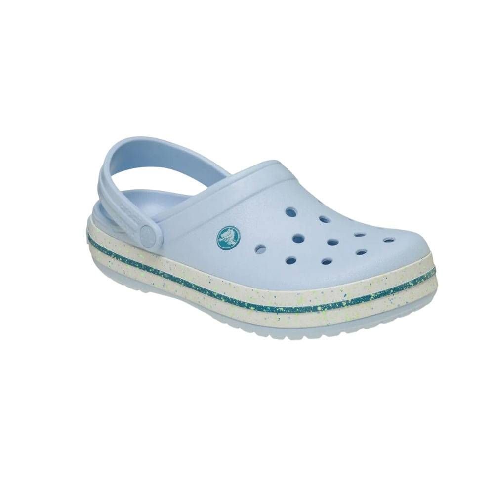 Sandália Juvenil Crocs Crocband Speckled Bd Clog 211645-4WK Azul Claro/Branco 3